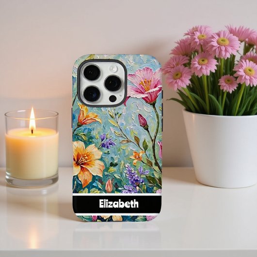 3D Impasto farbenfrohe florale Smartphone Case-Mate iPhone Hülle
