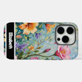 3D Impasto farbenfrohe florale Smartphone Case-Mate iPhone Hülle (Rückseite (Horizontal))