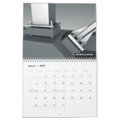 3D INDUSTRIELLE SCHÖNE KUNST B&W - DIGITAL-KUNST KALENDER (Mär 2027)