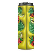 3D Inflated Tumbler - Happy Fruits on Yellow Thermosbecher (Rückseite)