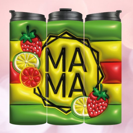 3D Inflated Tumbler - Summer Mama in Fruchtrahmen Thermosbecher