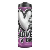 3D Inflating Tumbler - Peace Liebe Baseball Thermosbecher (Vorderseite)