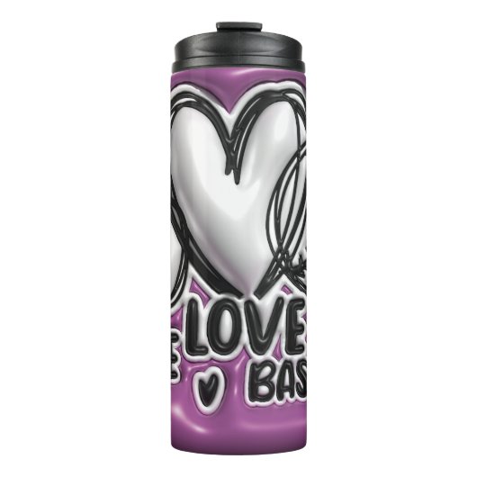 3D Inflating Tumbler - Peace Liebe Baseball Thermosbecher (Vorderseite)