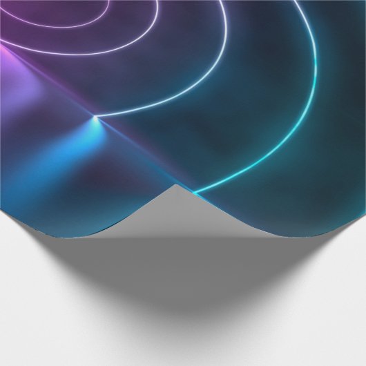 3d ing of ultraviolet circle portal glowing lines  geschenkpapier (Ecke)