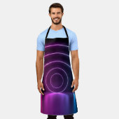 3d ing of ultraviolet circle portal glowing lines  schürze (Getragen)