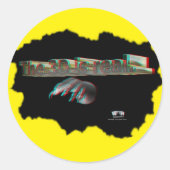 3D ist real Runder Aufkleber (Vorderseite)