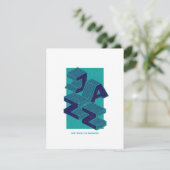 3D Jazz music - Funny Music Lover Gift Einladung (Stehend Vorderseite)