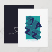 3D Jazz music - Funny Music Lover Gift Einladung (Vorne/Hinten)