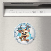 3D Jolly Reindeer Magnet (In Situ (Geschirrspüler))