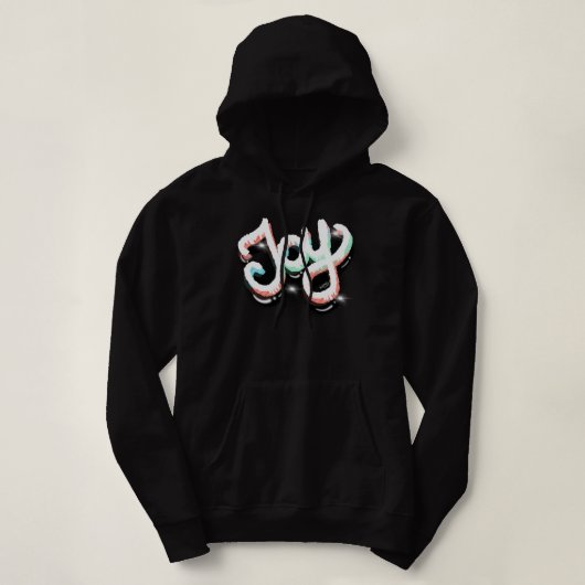 3D Joy Neon Grafitti Street Art Christlich Hoodie (Design vorne)