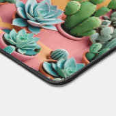 3D Kaktus und sukkulente Pflanze Schreibtischunterlage (Ecke)