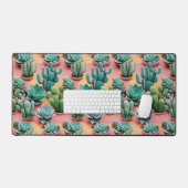 3D Kaktus und sukkulente Pflanze Schreibtischunterlage (Tastatur & Maus)