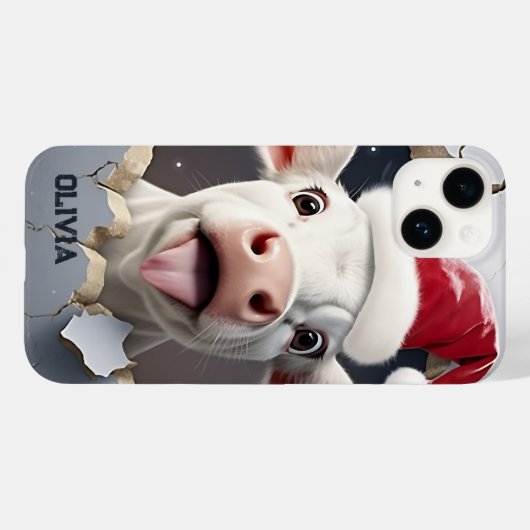 3D Kalb Weihnachten Case-Mate iPhone Hülle (Rückseite (Horizontal))
