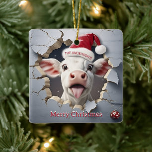 3D Kalb Weihnachten Keramikornament