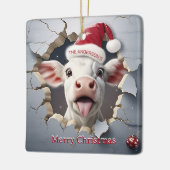 3D Kalb Weihnachten Keramikornament (Links)