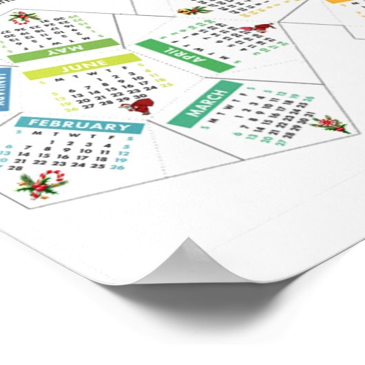 3D-Kalender 2022 ausschneiden Poster (Ecke)