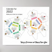 3D-Kalender 2022 ausschneiden Poster (Vorne)
