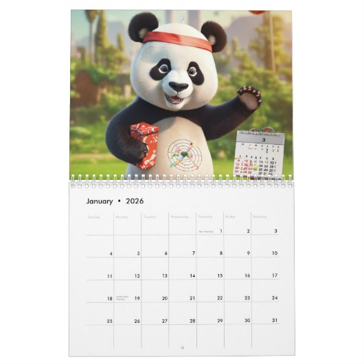 3D-Kalender Kalender (Jan 2026)