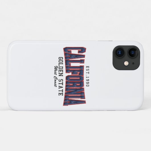 3D Kalifornien Case-Mate iPhone Hülle (Rückseite (Horizontal))