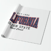 3D Kalifornien Geschenkpapier (Ungerollt)