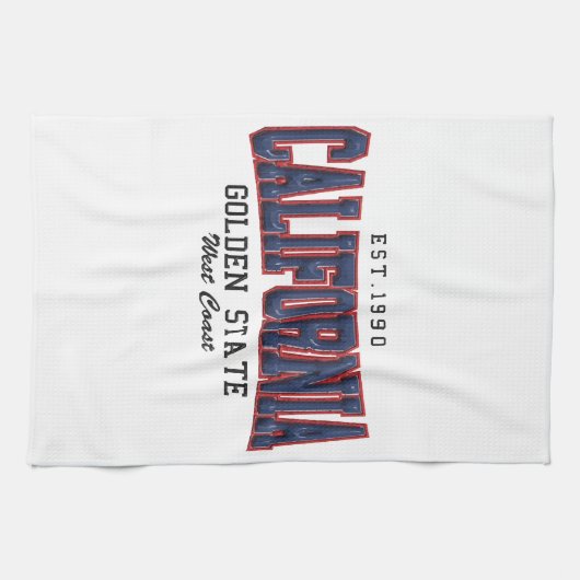 3D Kalifornien Geschirrtuch (Horizontal)