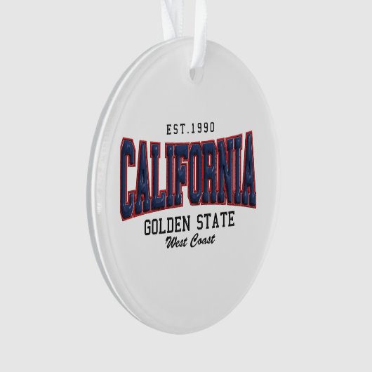 3D Kalifornien Ornament (Vorderseite)