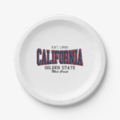 3D Kalifornien Pappteller (Vorderseite)