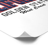 3D Kalifornien Poster (Ecke)