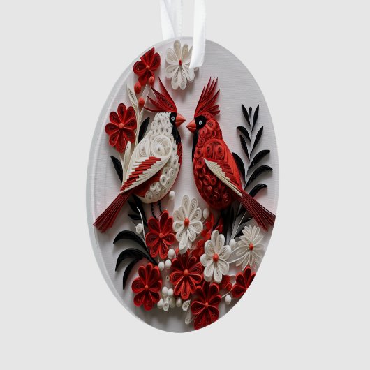 3d Kardinal für gequillte Papierkunst Ornament (Vorderseite)