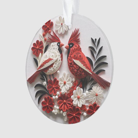 3d Kardinal für gequillte Papierkunst Ornament (Vorderseite)