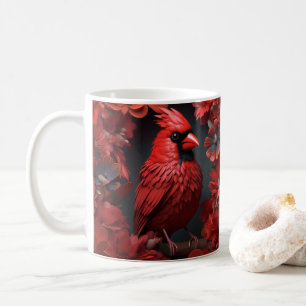 3D-Kardinal Roter Bird Kaffeetasse