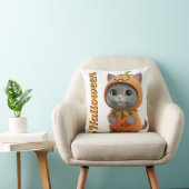3D Kawaii Pumpkin Cat Halloween Throw Pillow Kissen (Stuhl )