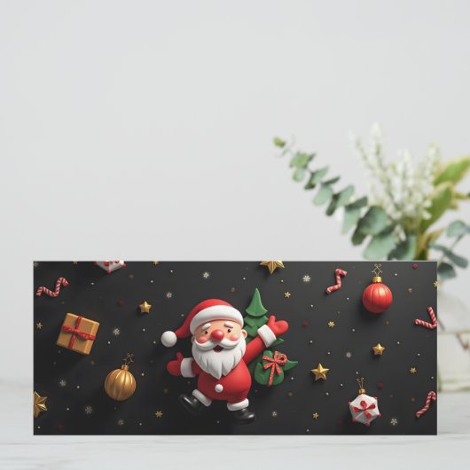 3D Kinderweihnachtsmann und Partyset (Stehend Vorderseite)