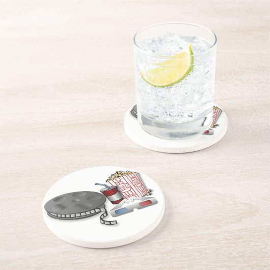 3D-Kino Sandstein Untersetzer (Seite)