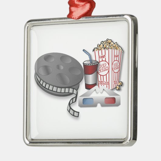 3D-Kino Silbernes Ornament (Links)