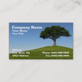 3D-Kirschbaum auf dem Hügel gegen den blauen Himme Visitenkarte (Vorderseite)