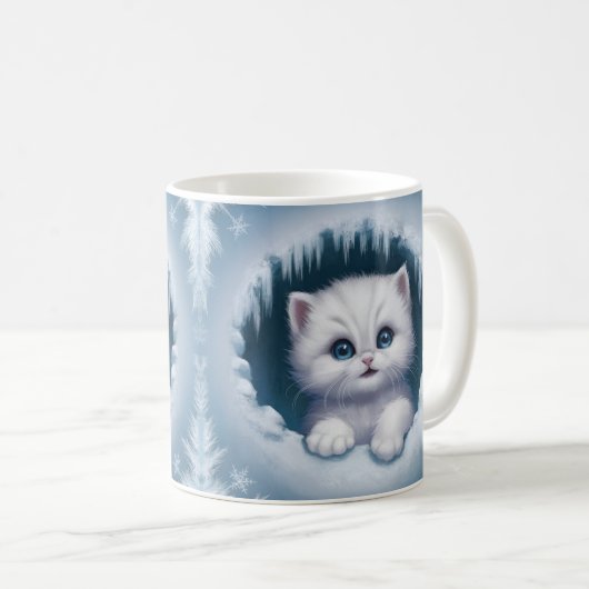 3D Kitten Tasse Wrap - Coffee Cups (VorderseiteRechts)