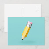 3D kleiner niedlicher Stift Postkarte (Vorne/Hinten)