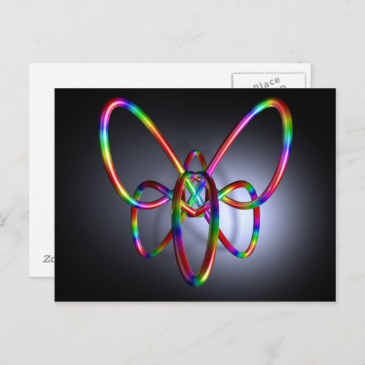 3D-Komposition #20: Schmetterling Postkarte (Vorne/Hinten)