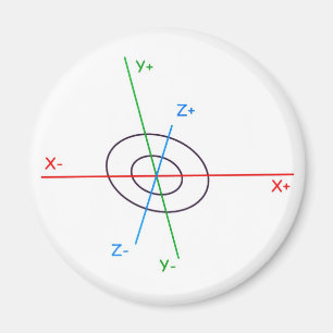 3D-Koordinatenkreuz Magnet