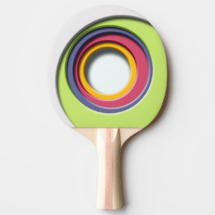 3D, kreisförmige Formen erniedrigt von der Farbe Tischtennis Schläger