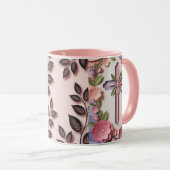 3D-Kreuzdesign-Tasse mit Papierschnitt - AI-Generi Tasse (VorderseiteRechts)