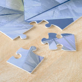 3D Kristalldreieck, Illustrative Darstellung. Puzzle (Seite)