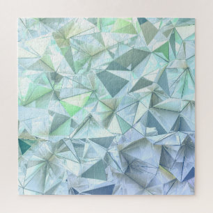 3D Kristalldreieck, Illustrative Darstellung. Puzzle