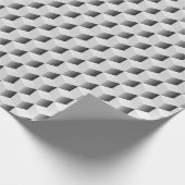 3D-Kuben in Grautönen Geschenkpapier (Ecke)