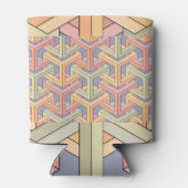 3D-Kuben, optische Illusion Muster. Dosenkühler (Rückseite)