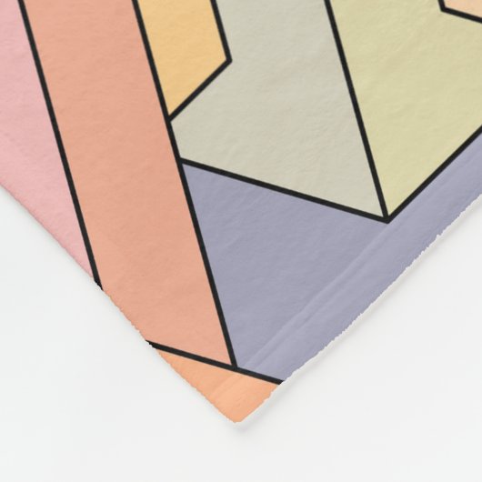 3D-Kuben, optische Illusion Muster. Fleecedecke (Ecke)