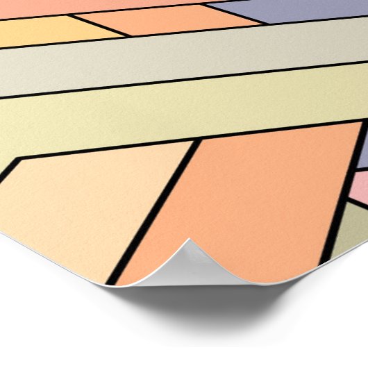 3D-Kuben, optische Illusion Muster. Poster (Ecke)