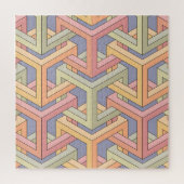 3D-Kuben, optische Illusion Muster. Puzzle (Vertikal)