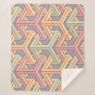 3D-Kuben, optische Illusion Muster. Sherpadecke